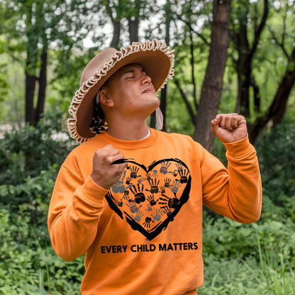 Every Child Matters Handprint Heart For Orange Shirt Day Unisex T-Shirt/Hoodie/Sweatshirt