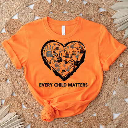 Every Child Matters Handprint Heart For Orange Shirt Day Unisex T-Shirt/Hoodie/Sweatshirt