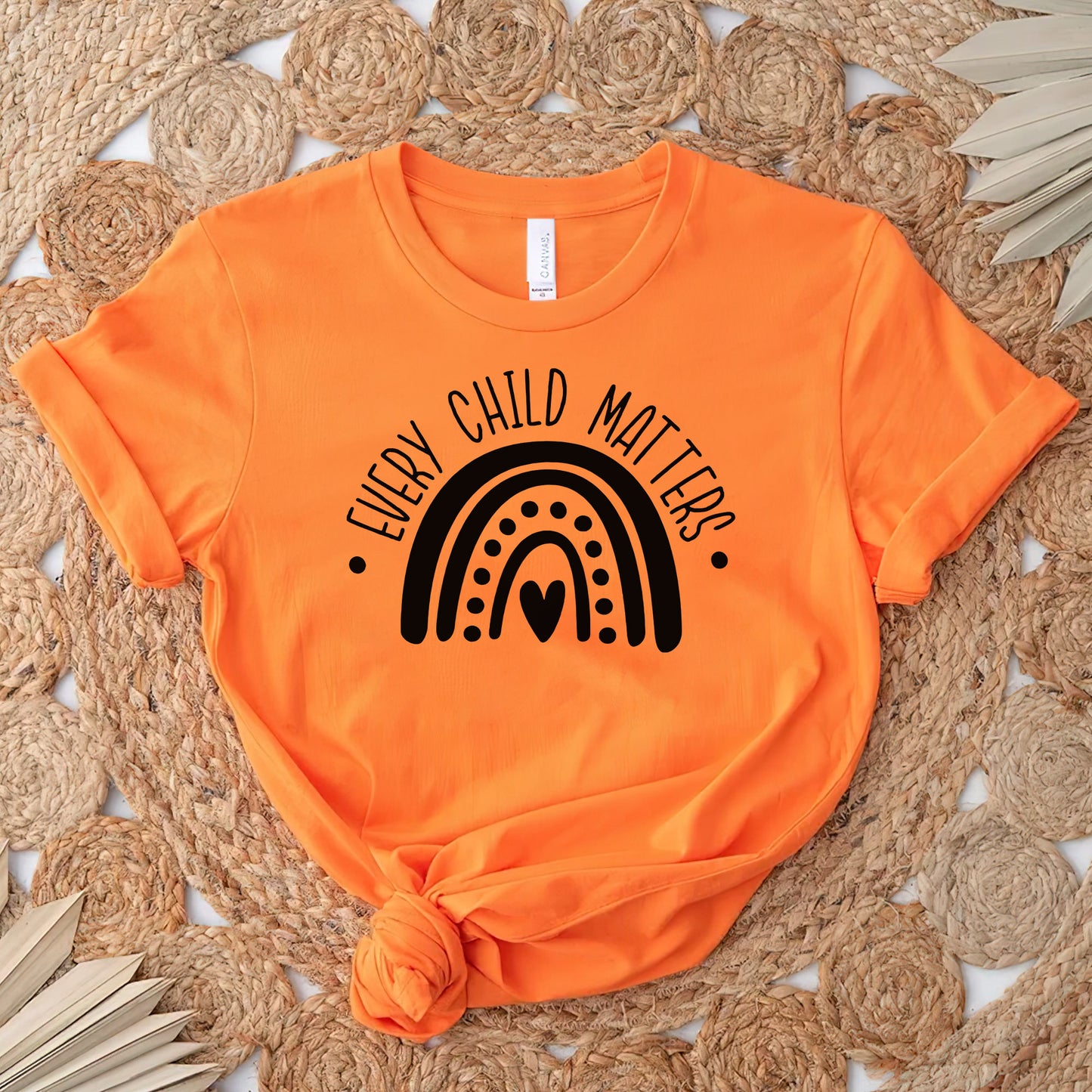 Every Child Matters Minimal Rainbow For Orange Shirt Day Unisex T-Shirt/Hoodie/Sweatshirt