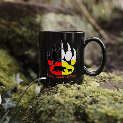 Every Child Matters Bear Paw Indigenous Pride Ceramic Coffee Mug
