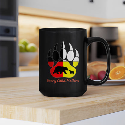 Every Child Matters Bear Paw Indigenous Pride Ceramic Coffee Mug