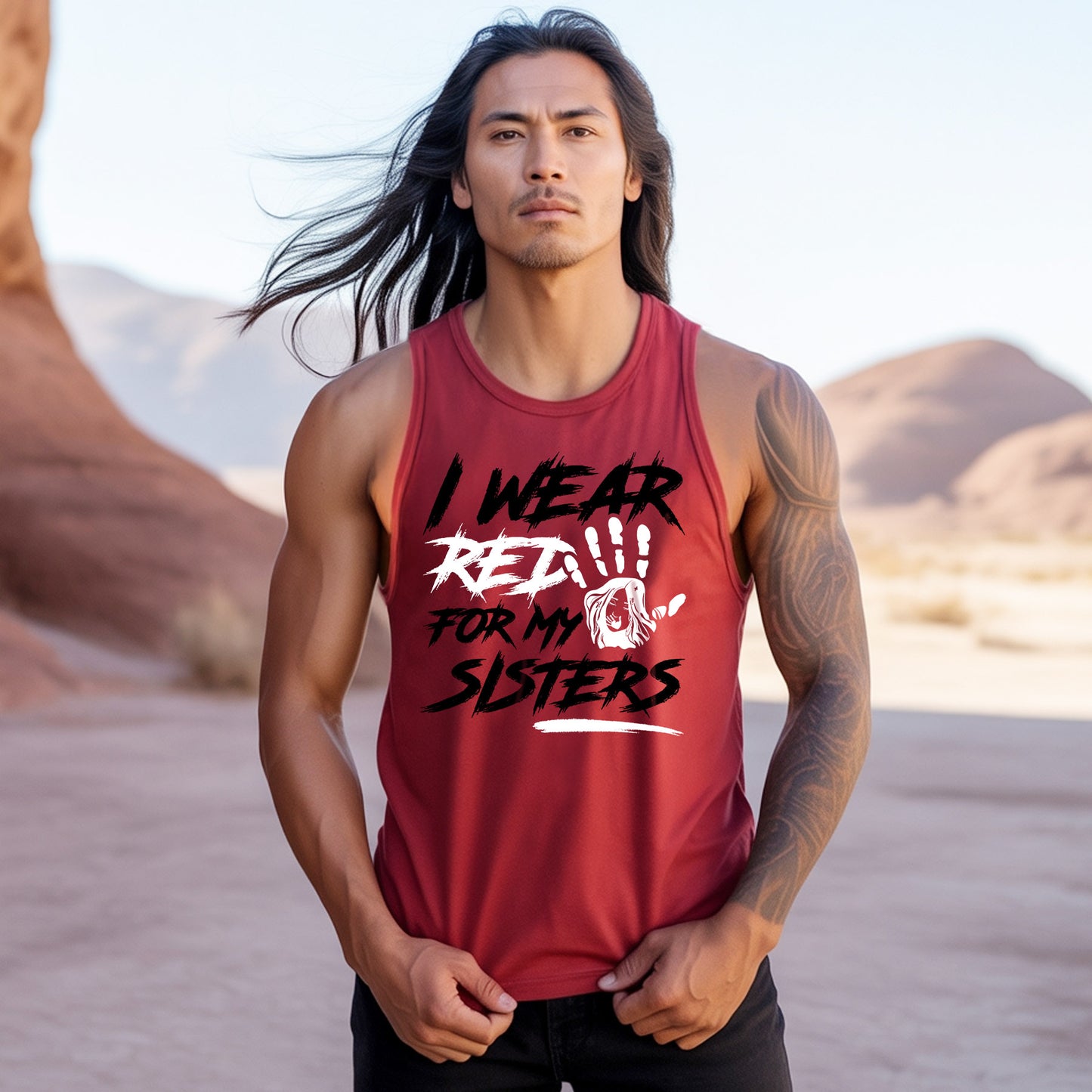 I Wear Red For My Sisters Unisex Tank Top