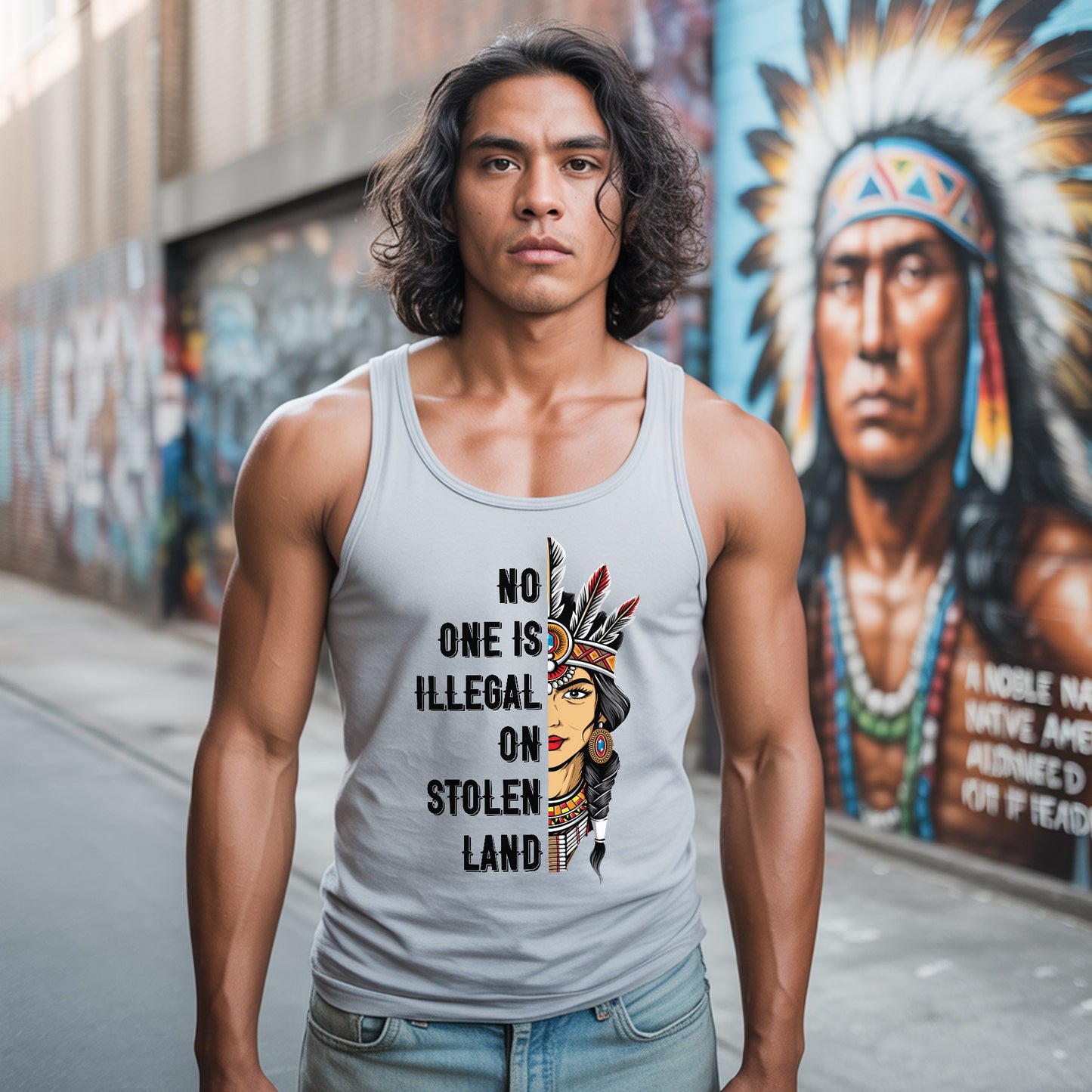 No One Is Illegal On Stolen Land Unisex Tank Top