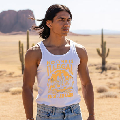 No One Is Illegal on Stolen Land Justice Unisex Tank Top