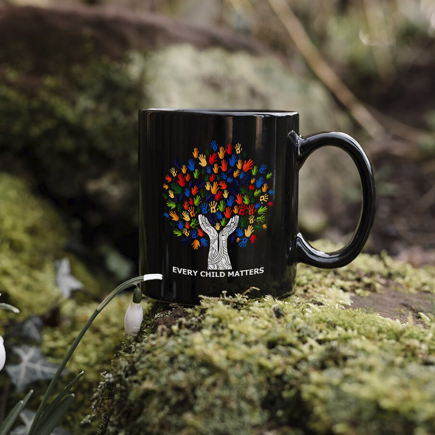 Every Child Matters Handprint Tree For Orange Shirt Day Ceramic Coffee Mug