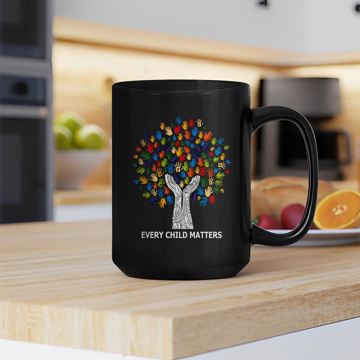 Every Child Matters Handprint Tree For Orange Shirt Day Ceramic Coffee Mug