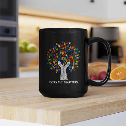 Every Child Matters Handprint Tree For Orange Shirt Day Ceramic Coffee Mug
