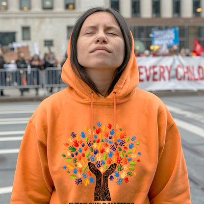 Every Child Matters Handprint Tree For Orange Shirt Day Unisex T-Shirt/Hoodie/Sweatshirt