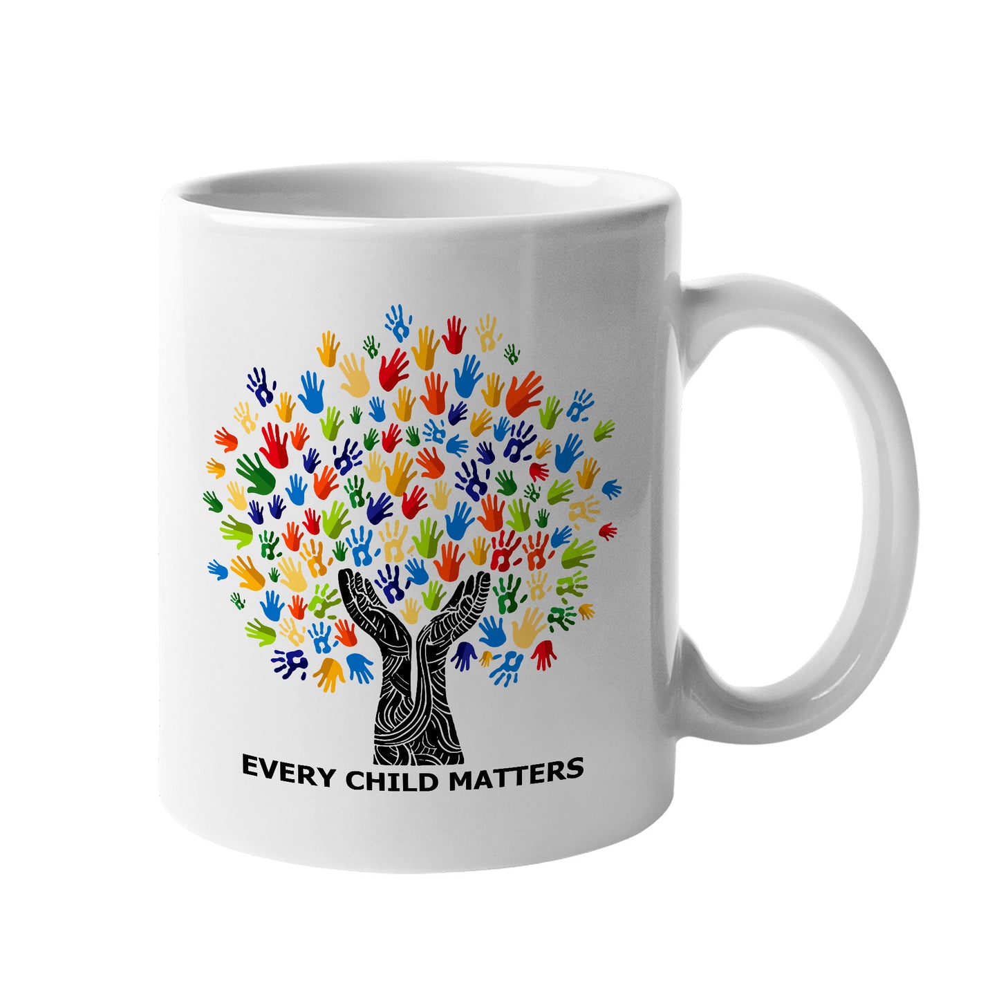 Every Child Matters Handprint Tree For Orange Shirt Day Ceramic Coffee Mug