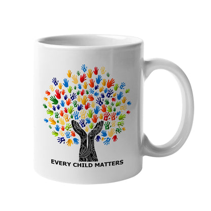 Every Child Matters Handprint Tree For Orange Shirt Day Ceramic Coffee Mug