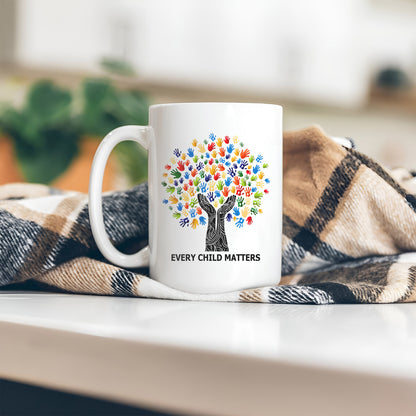 Every Child Matters Handprint Tree For Orange Shirt Day Ceramic Coffee Mug
