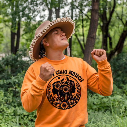 Every Child Matters Indigenous Silhouette Floral For Orange Shirt Day Unisex T-Shirt/Hoodie/Sweatshirt