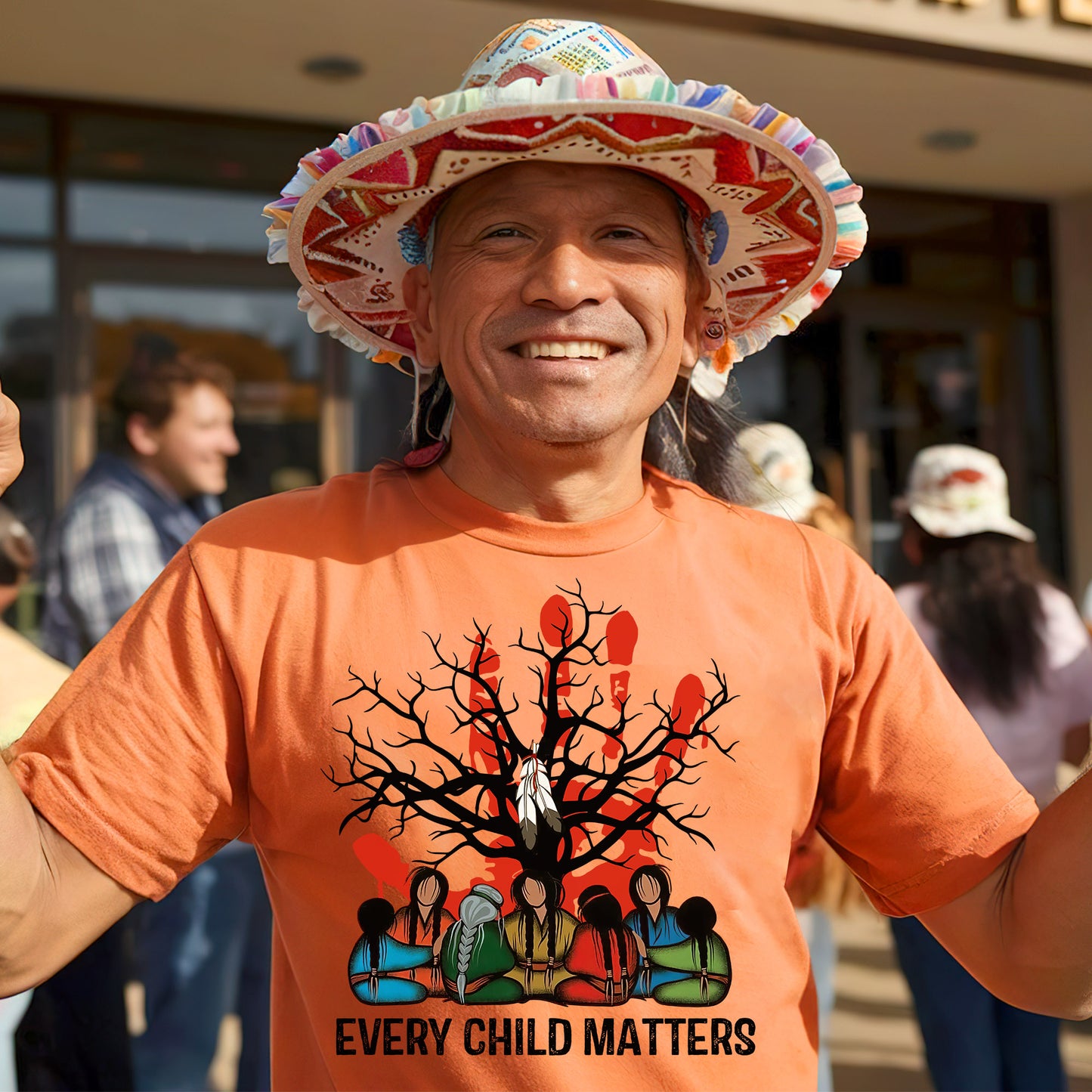 Every Child Matters Indigenous Roots Red Hand Design For Orange Shirt Day Unisex T-Shirt/Hoodie/Sweatshirt