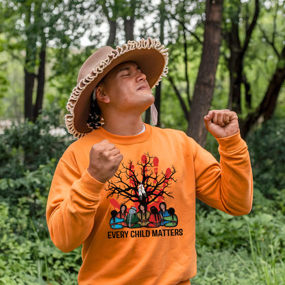 Every Child Matters Indigenous Roots Red Hand Design For Orange Shirt Day Unisex T-Shirt/Hoodie/Sweatshirt