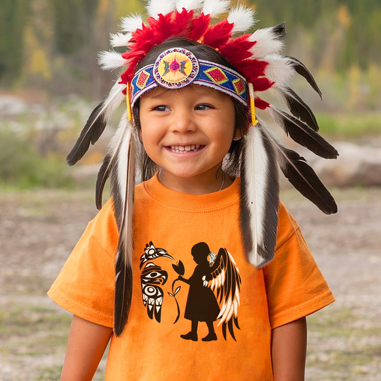 Every Child Matters Healing Spirit With Angel Raven Design For Orange Shirt Day Unisex T-Shirt/Hoodie/Sweatshirt