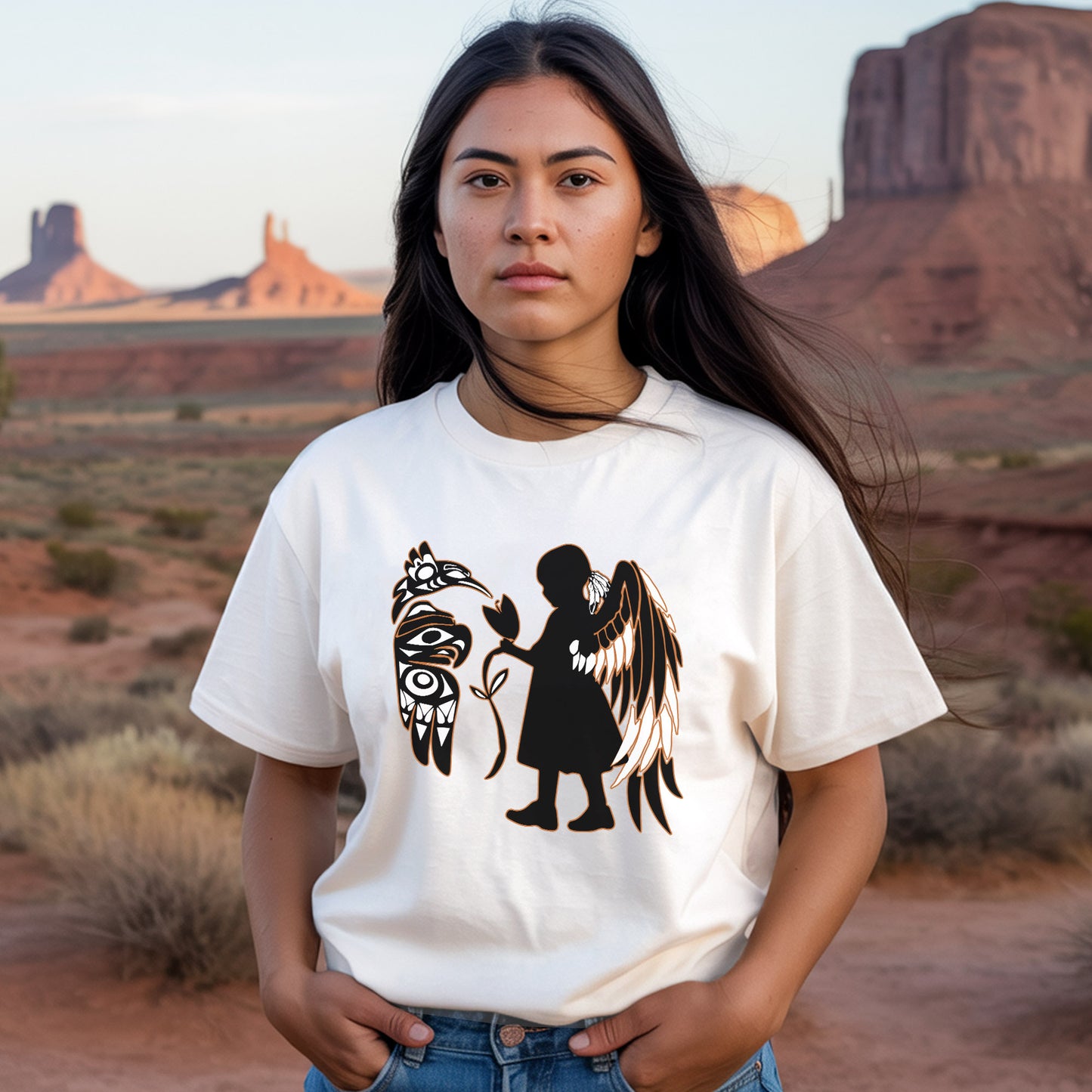 Every Child Matters Healing Spirit With Angel Raven Design For Orange Shirt Day Unisex T-Shirt/Hoodie/Sweatshirt