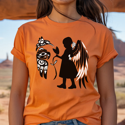 Every Child Matters Healing Spirit With Angel Raven Design For Orange Shirt Day Unisex T-Shirt/Hoodie/Sweatshirt