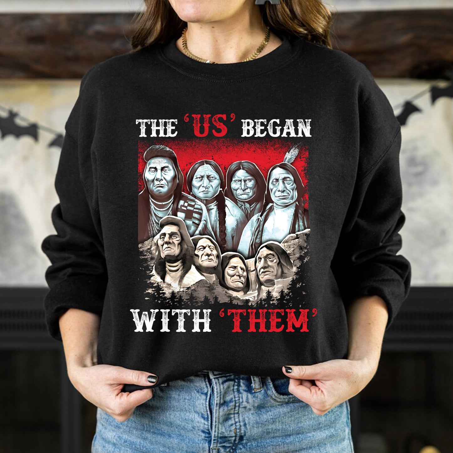 "The US Began With Them" - Native American Chiefs Tribute Unisex T-Shirt/T-Shirt V-Neck/Hoodie/Sweatshirt
