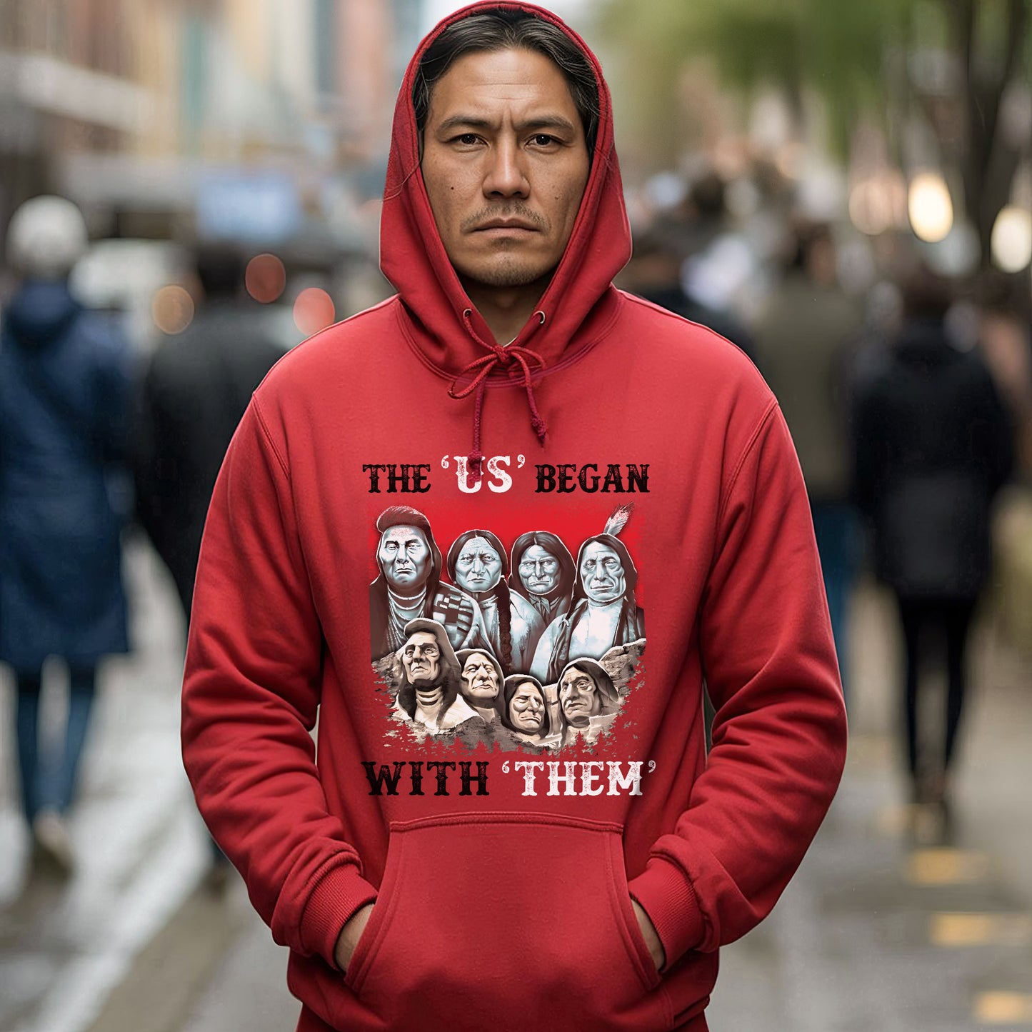 "The US Began With Them" - Native American Chiefs Tribute Unisex T-Shirt/T-Shirt V-Neck/Hoodie/Sweatshirt