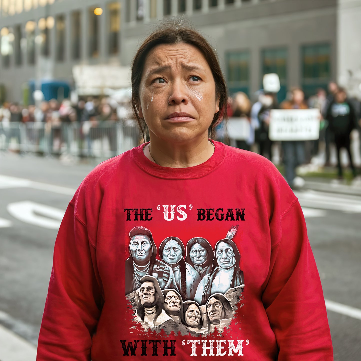 "The US Began With Them" - Native American Chiefs Tribute Unisex T-Shirt/T-Shirt V-Neck/Hoodie/Sweatshirt