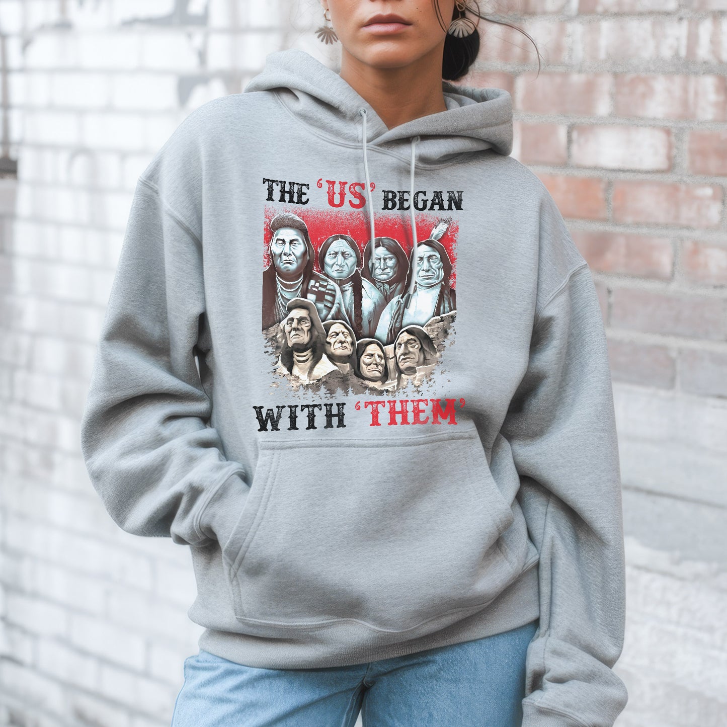 "The US Began With Them" - Native American Chiefs Tribute Unisex T-Shirt/T-Shirt V-Neck/Hoodie/Sweatshirt