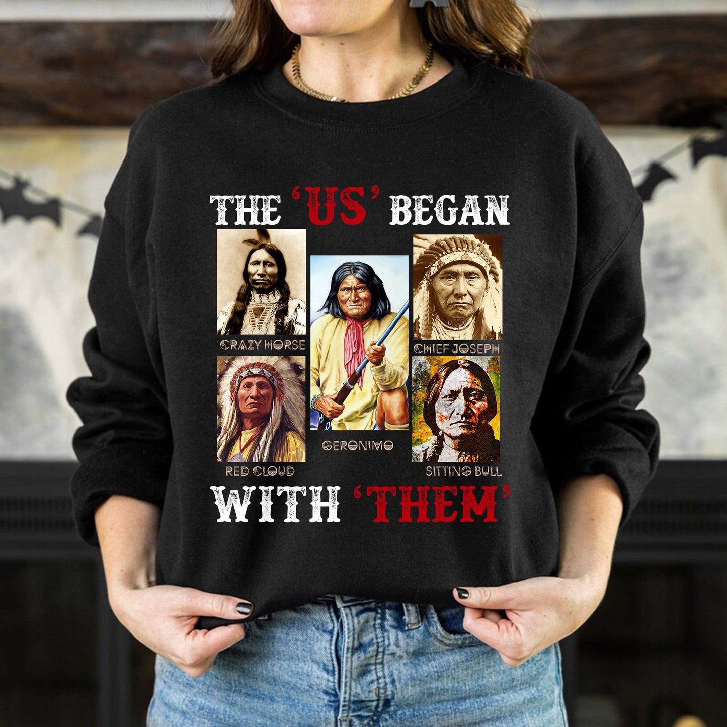 "The US Began With Them" Native American Chiefs Unisex T-shirt/T-shirt V-neck/Hoodie/Sweatshirt