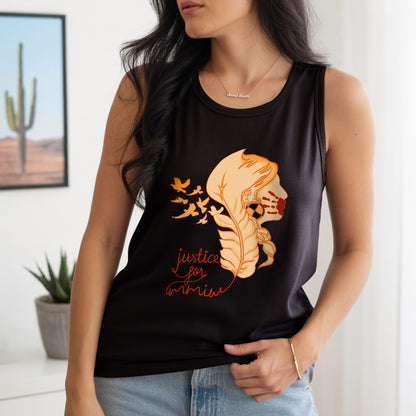 Justice For MMIW Indigenous Rights Powerful Statement Unisex Tank Top