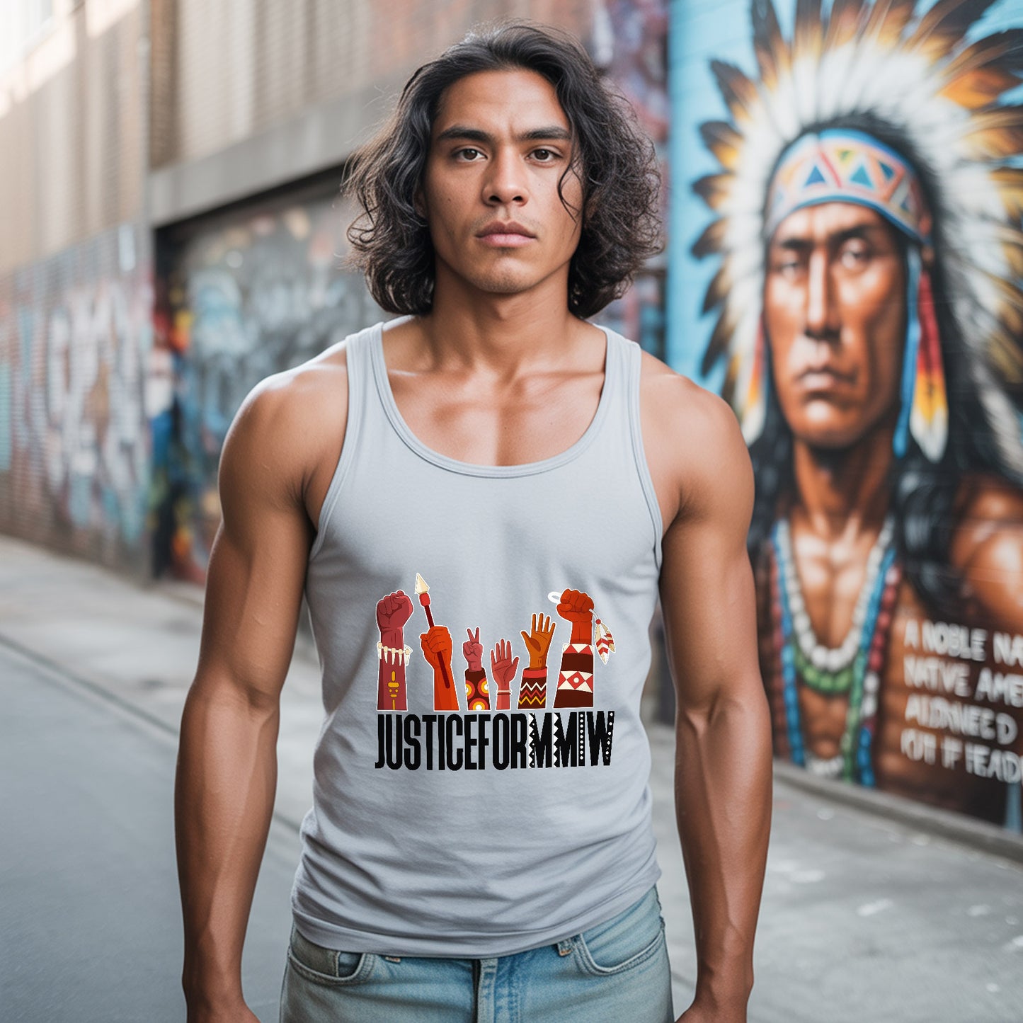 Justice for MMIW Empowering Indigenous Voices Unisex Tank Top