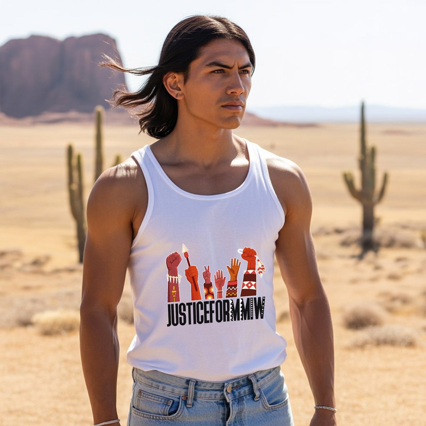 Justice for MMIW Empowering Indigenous Voices Unisex Tank Top