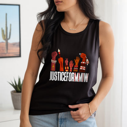 Justice for MMIW Empowering Indigenous Voices Unisex Tank Top