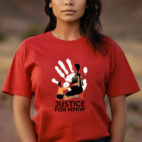 Justice For MMIW Red Handprint Unisex T-Shirt/T-shirt V-Neck/Hoodie/Sweatshirt