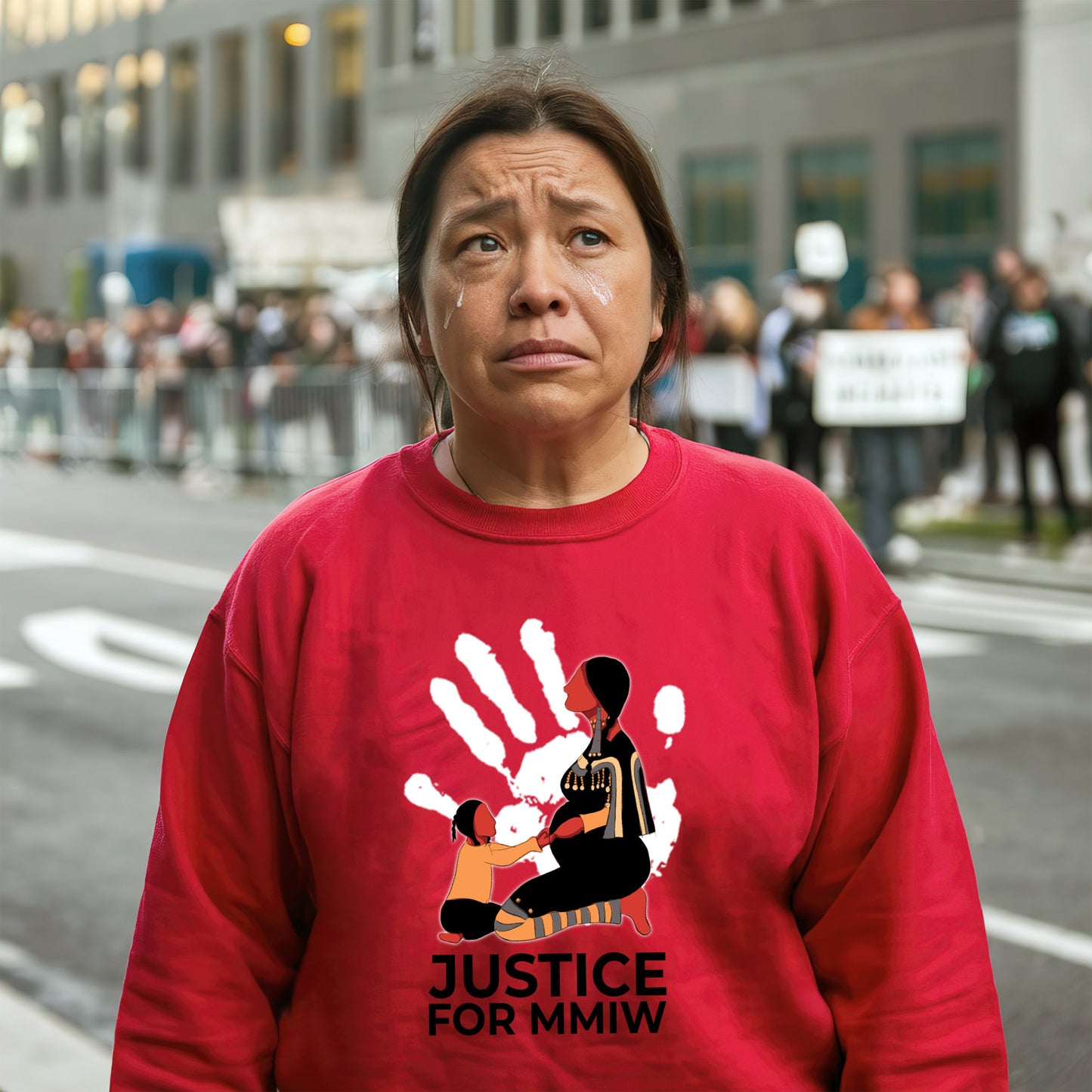 Justice For MMIW Red Handprint Unisex T-Shirt/Hoodie/Sweatshirt