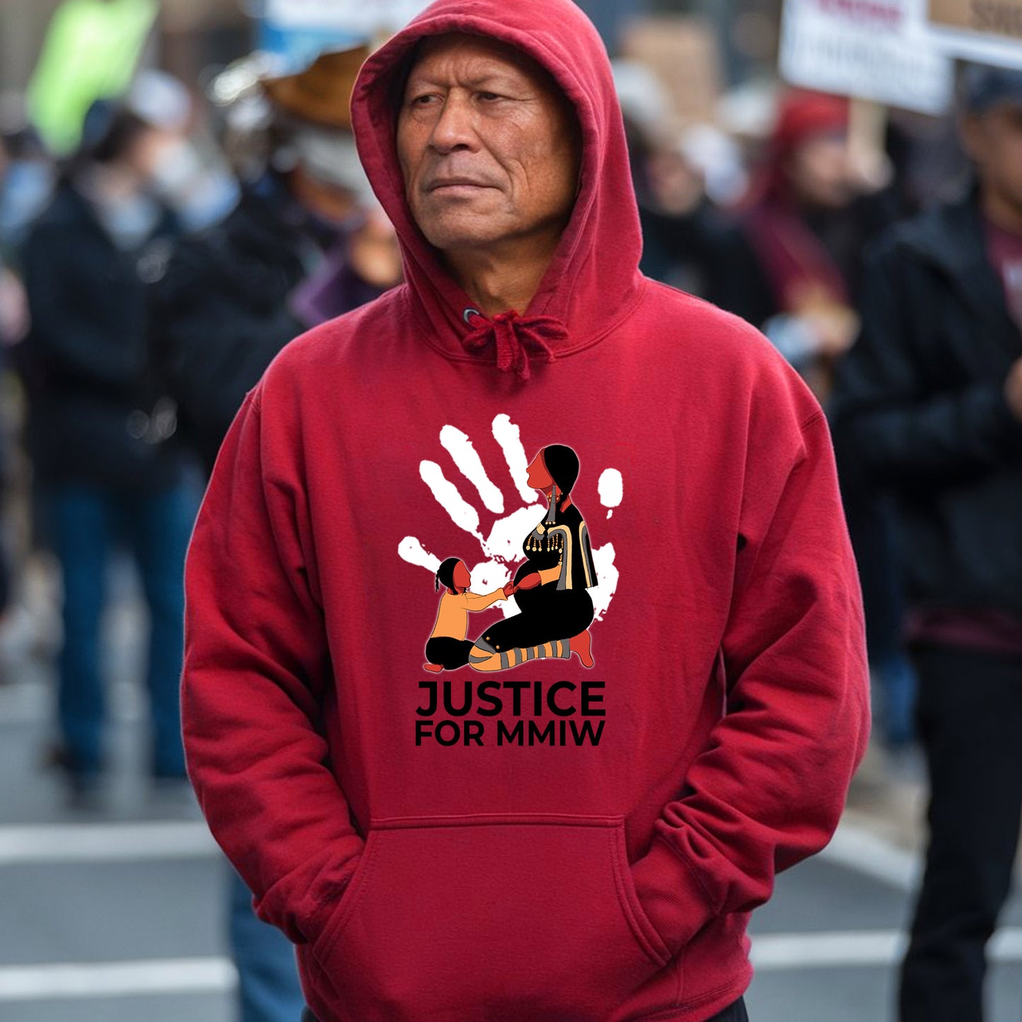 Justice For MMIW Red Handprint Unisex T-Shirt/Hoodie/Sweatshirt