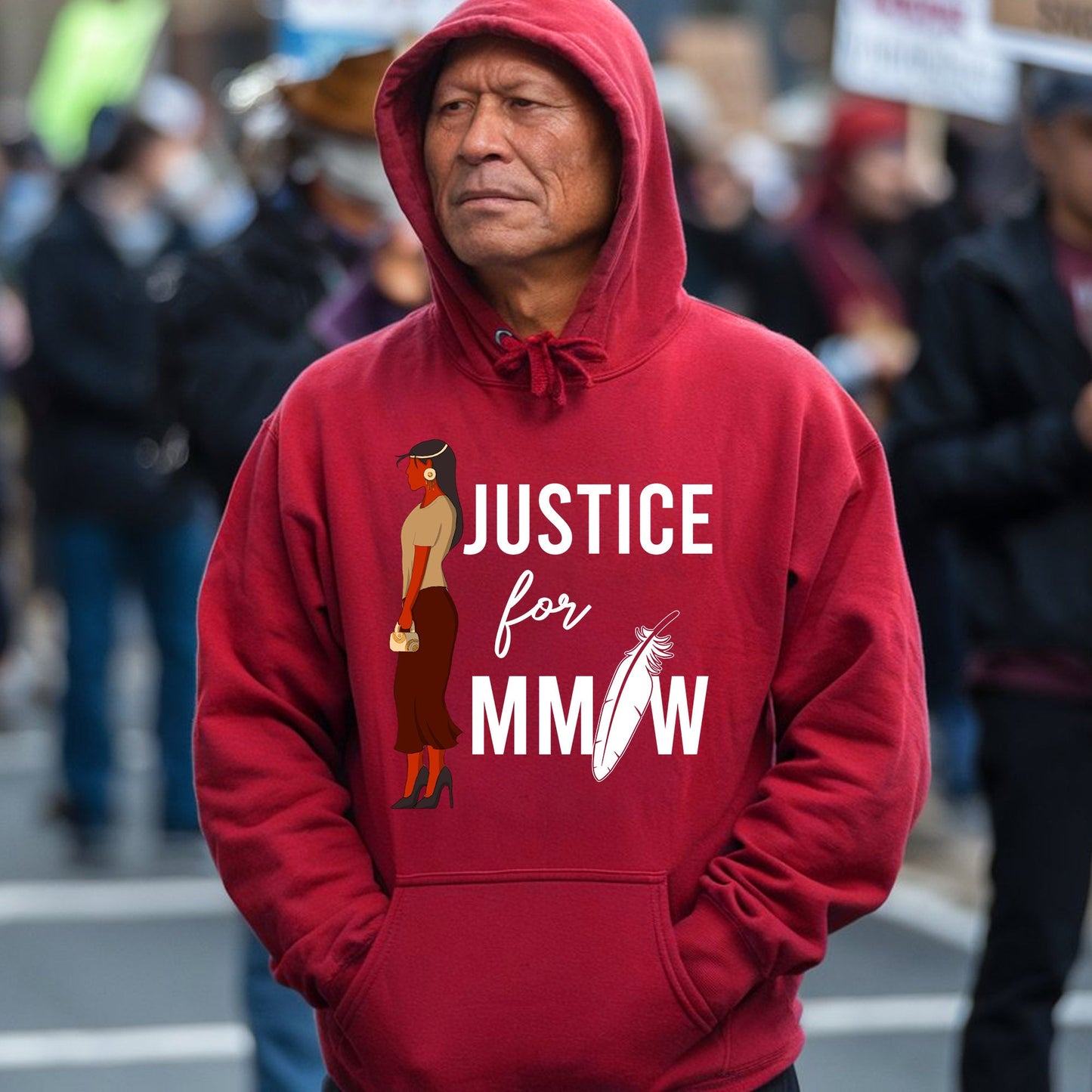 Justice For MMIW Unisex Feather T-shirt/Hoodie/Sweatshirt