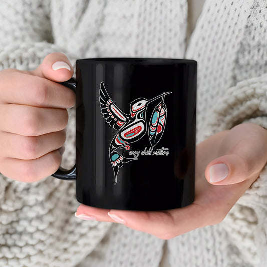Every Child Matters Hummingbird With Feather Design Ceramic Coffee Mug