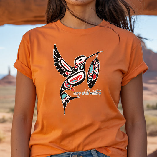 Every Child Matters Hummingbird With Feather Design Unisex T-Shirt/Hoodie/Sweatshirt