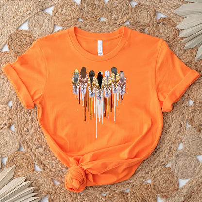 Every Child Matters Braided Women Feather Drip Design Unisex T-Shirt/Hoodie/Sweatshirt
