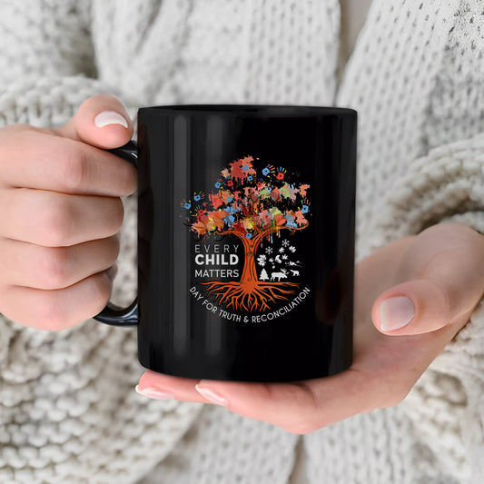 Every Child Matters Tree Of Life, Handprints Of Hope, And Healing Ceramic Coffee Mug