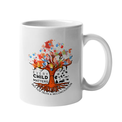 Every Child Matters Tree Of Life, Handprints Of Hope, And Healing Ceramic Coffee Mug