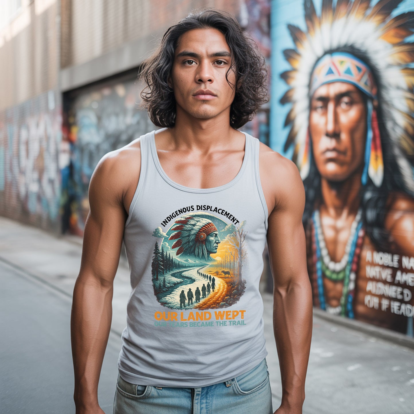 Indigenous Displacement - Our Land Wept Our Tears Became The Trail Unisex Tank Top