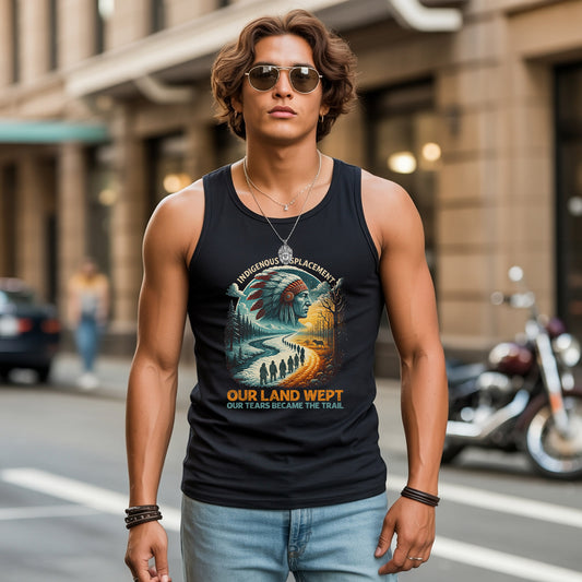 Indigenous Displacement - Our Land Wept Our Tears Became The Trail Unisex Tank Top