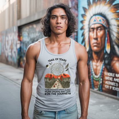 Trail Of Tears - 125000 Indigenous Forced To Leave 40000 Dreams Shattere Unisex Tank Top