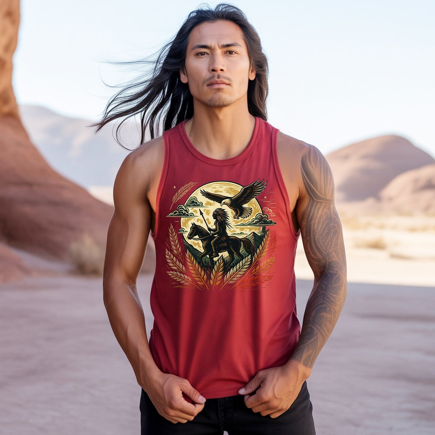 Trail Of Tears - Native American Chief Ride Horse Unisex Tank Top