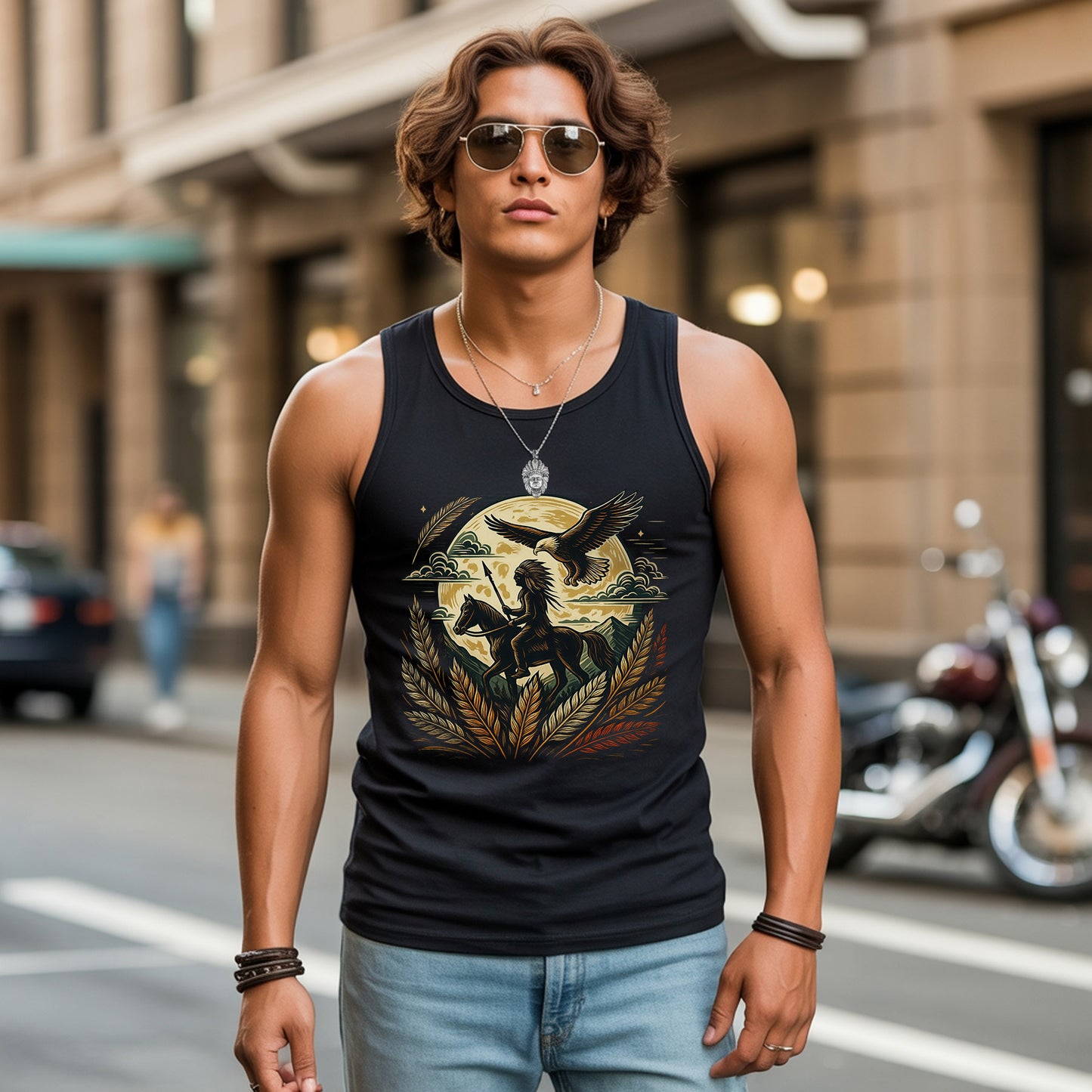 Trail Of Tears - Native American Chief Ride Horse Unisex Tank Top