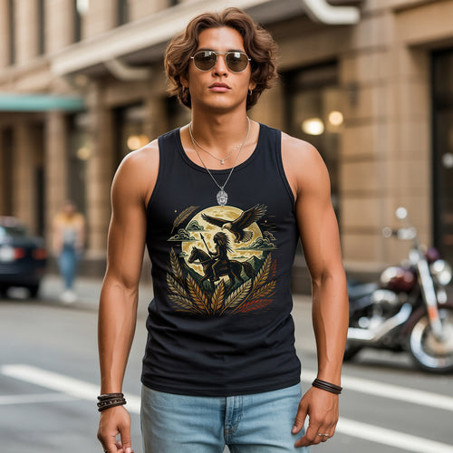 Trail Of Tears - Native American Chief Ride Horse Unisex Tank Top
