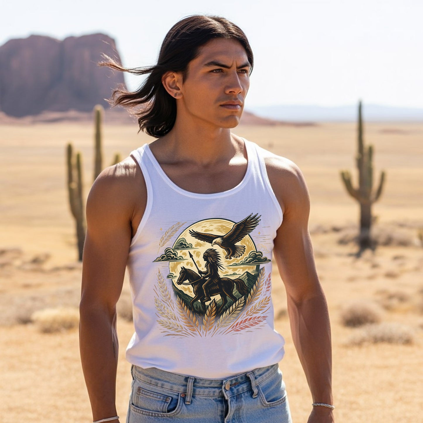 Trail Of Tears - Native American Chief Ride Horse Unisex Tank Top