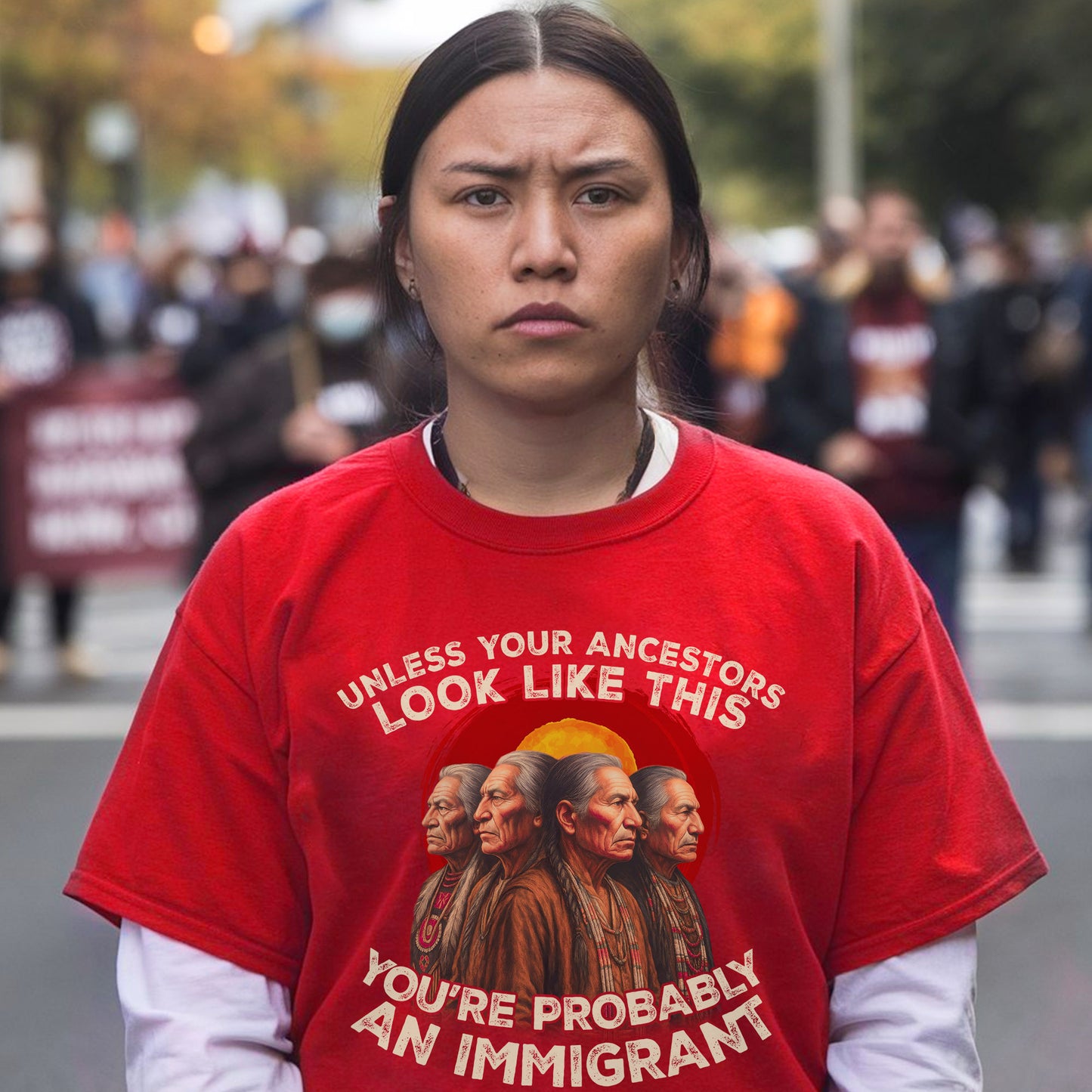 An Immigrant-Unless Your Ancestors Look Like This Unisex T-Shirt/Hoodie/Sweatshirt