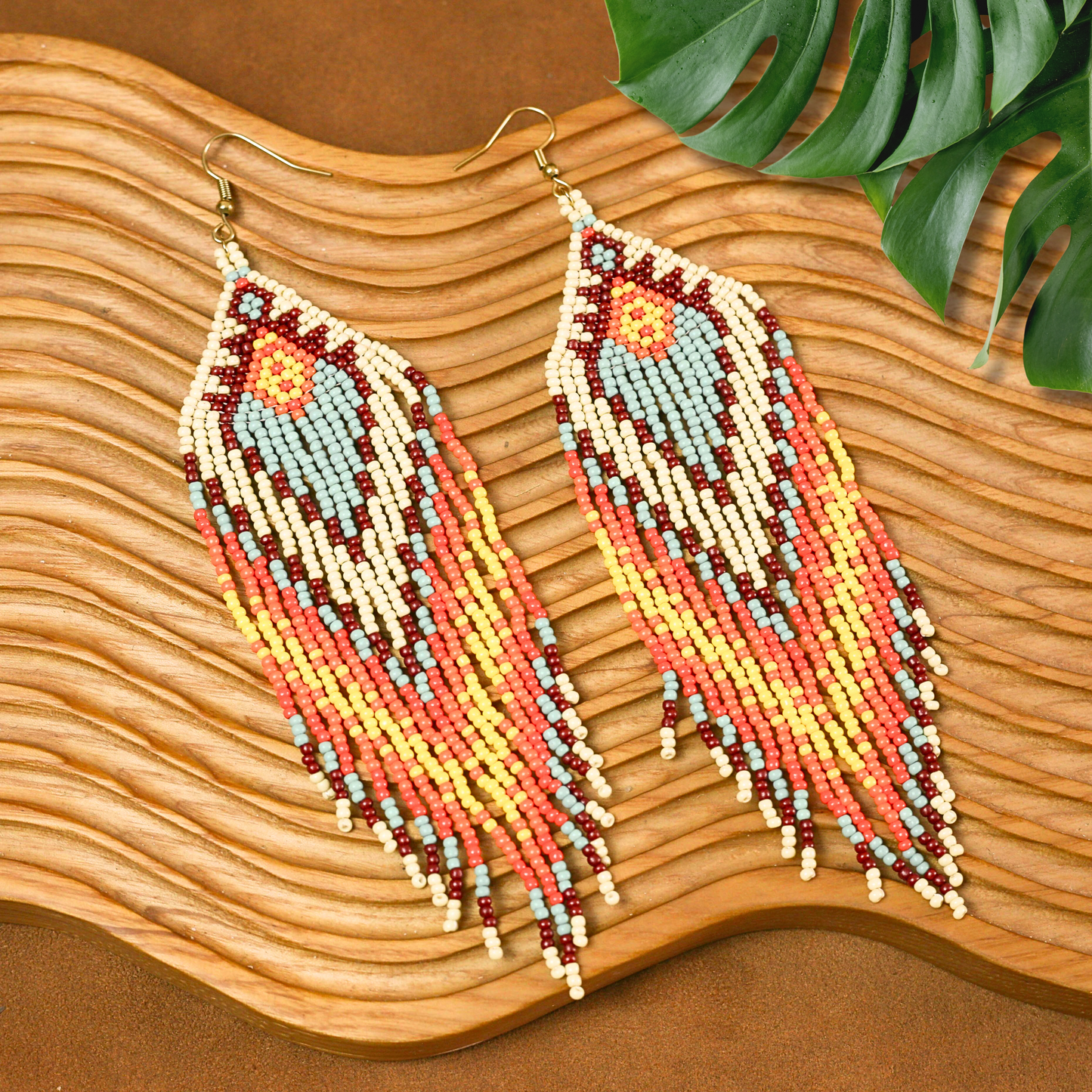 Sunset Dream Beaded Earrings