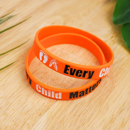 SALE 50% OFF - Every Child Matters Silicone Wristband - Debossed Color 001