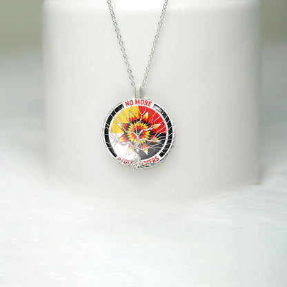 SALE 50% OFF - MMIW Handmade Necklace Tree of Life Tree Of Hope Silver Premium Unisex With Native American Style